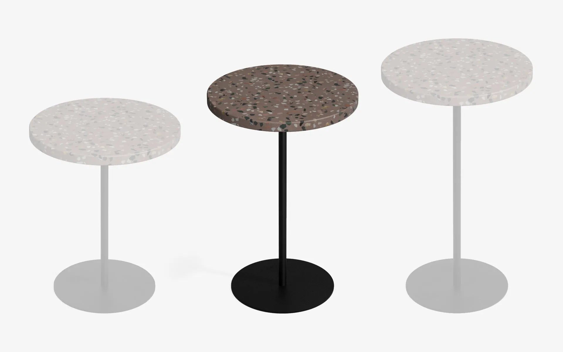 BASIC Yan Sehpa Terrazzo Mercan Terrazzo Gofrato Siyah 52 cm | lagu