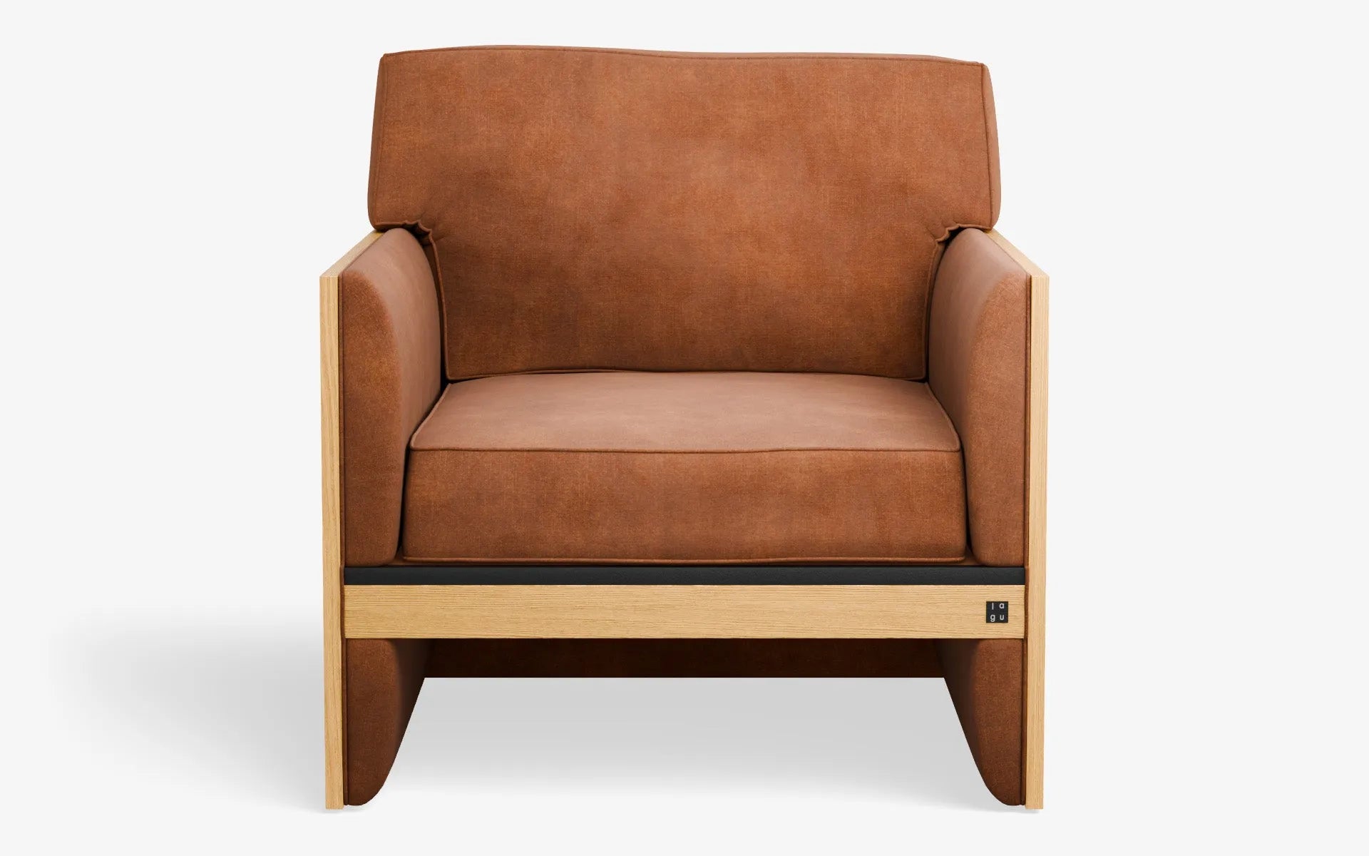 FAMED Berjer Tekli Koltuk Ahşap Kolçak Turuncu Kadife Gofrato Siyah Açık Meşe Kaplama | lagu