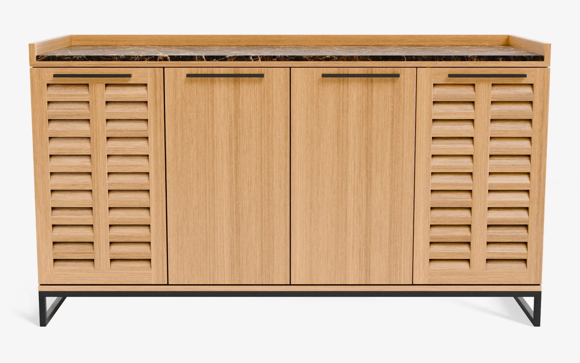 FAMED İçki Dolabı No:2 EMPERADOR DARK Açık Meşe Kaplama Gofrato Siyah | lagu