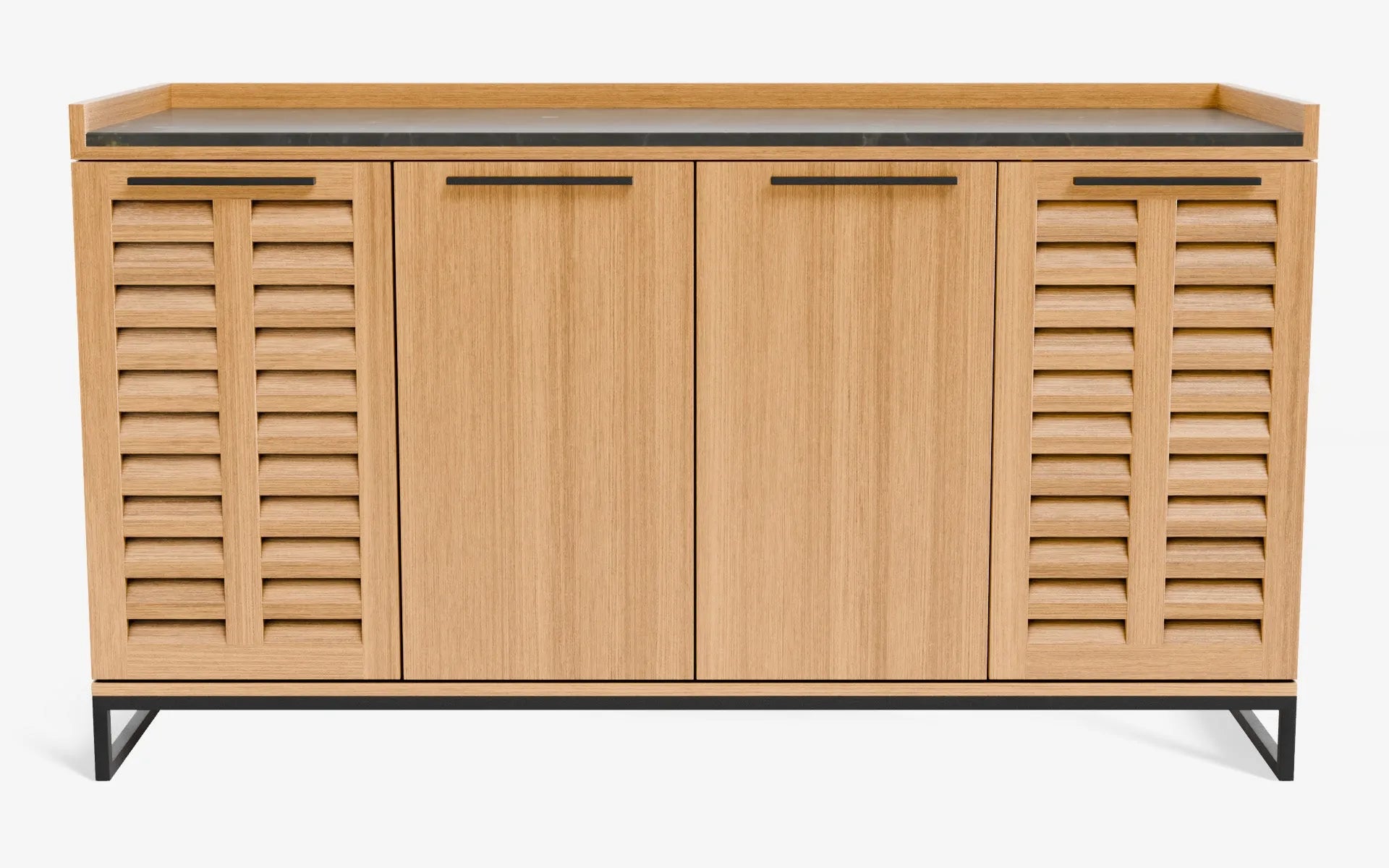 FAMED İçki Dolabı No:2 OLIVE MAROON Açık Meşe Kaplama Gofrato Siyah | lagu