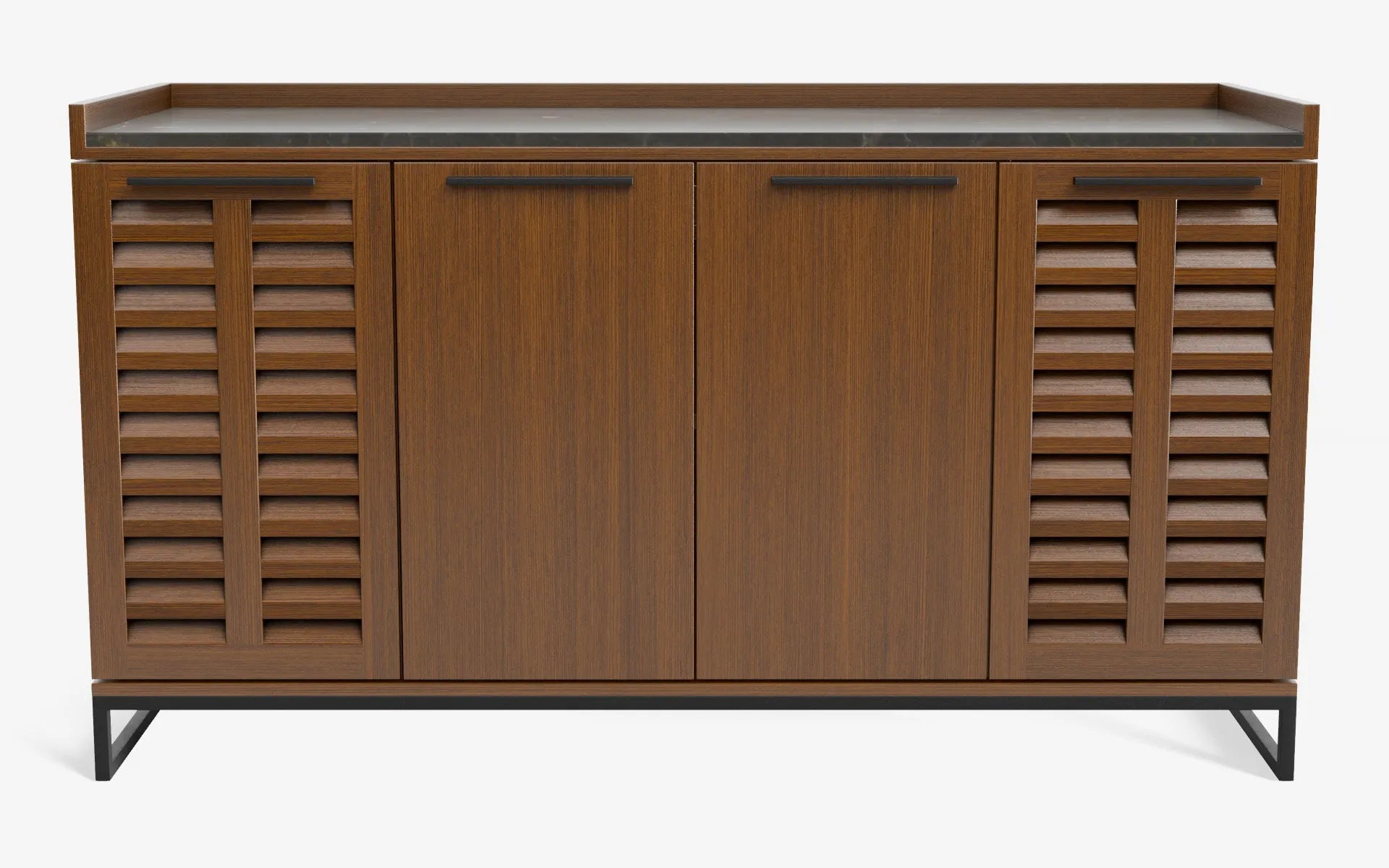 FAMED İçki Dolabı No:2 OLIVE MAROON Koyu Meşe Kaplama Gofrato Siyah | lagu