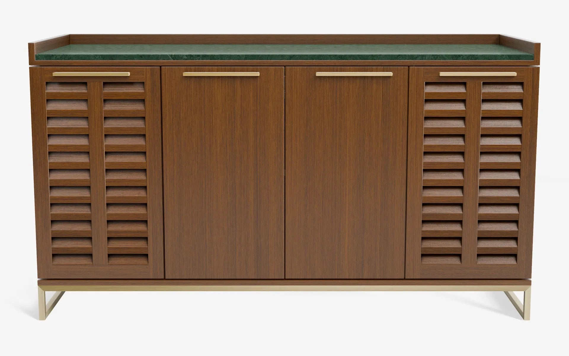 FAMED İçki Dolabı No:2 RAINFOREST Koyu Meşe Kaplama Pirinç Kaplama | lagu