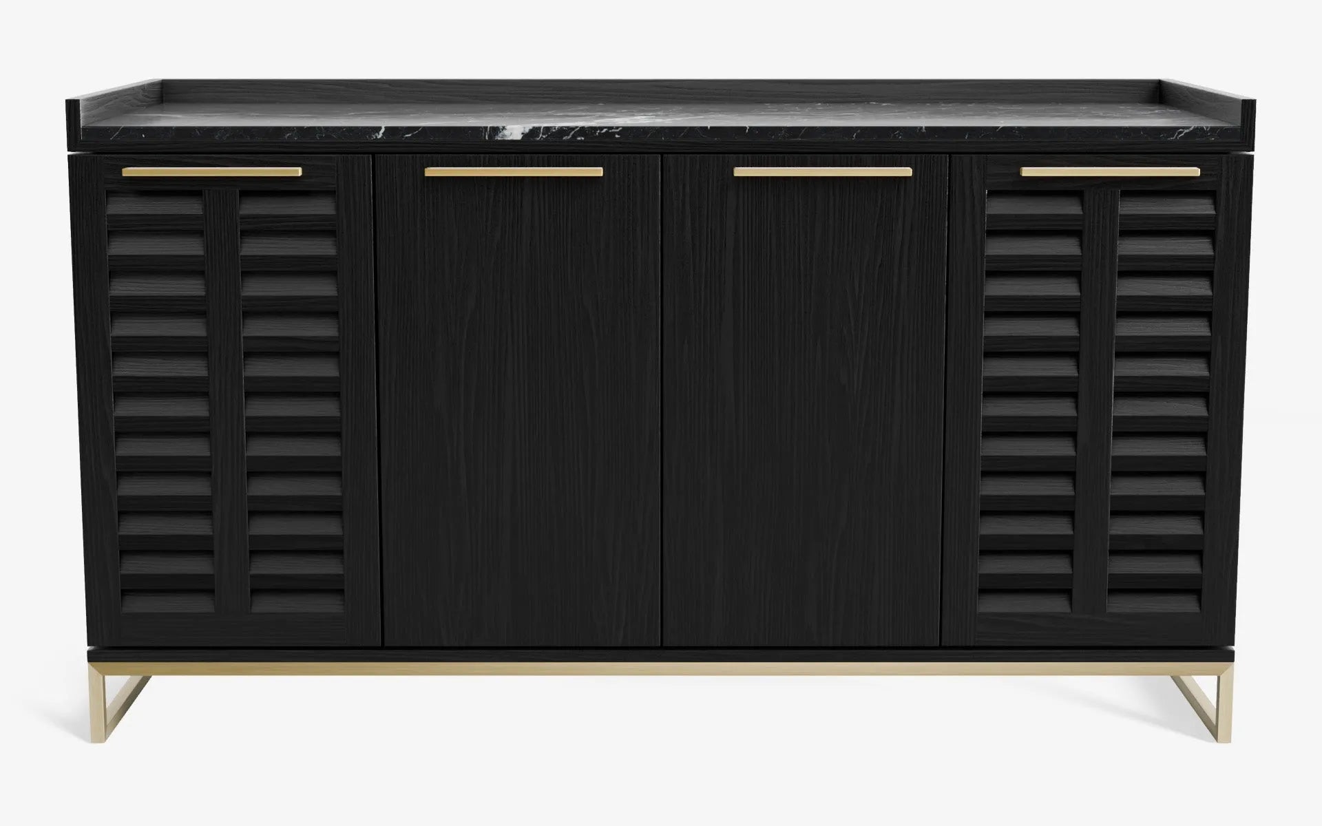 FAMED İçki Dolabı No:2 ALEXANDER BLACK Siyah Amerikan Cila Pirinç Kaplama | lagu