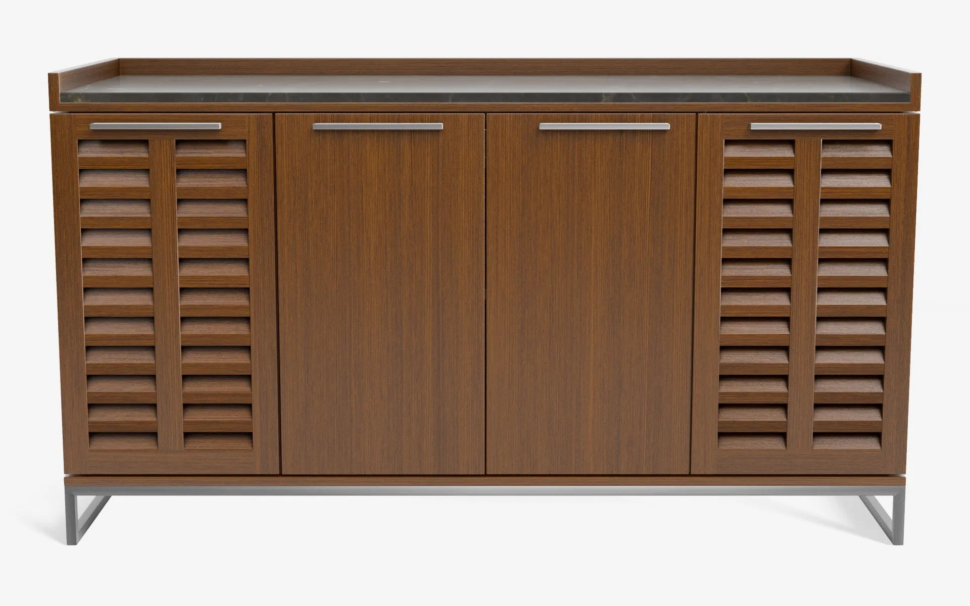 FAMED İçki Dolabı No:2 OLIVE MAROON Koyu Meşe Kaplama Satine Krom | lagu