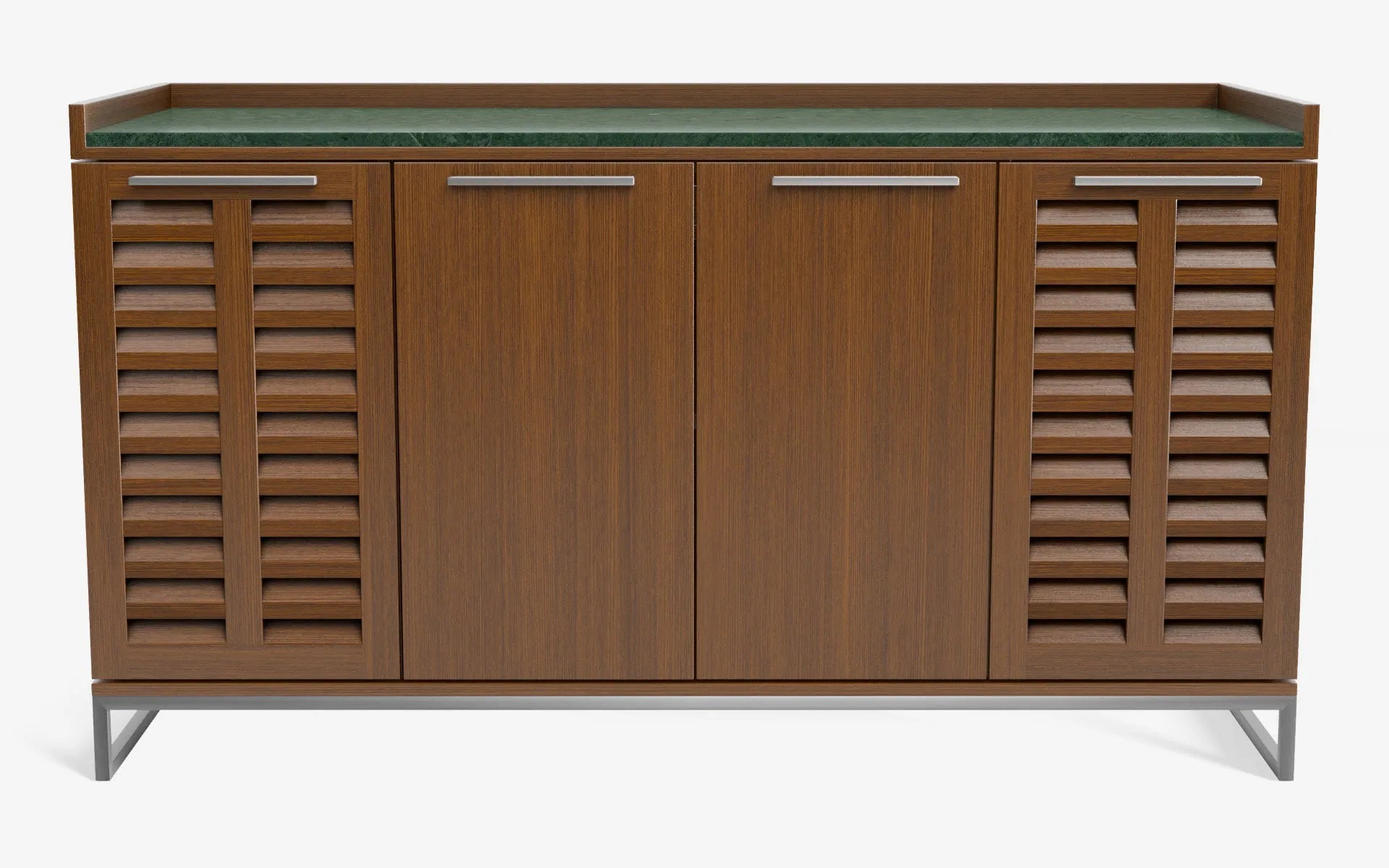 FAMED İçki Dolabı No:2 RAINFOREST Koyu Meşe Kaplama Satine Krom | lagu