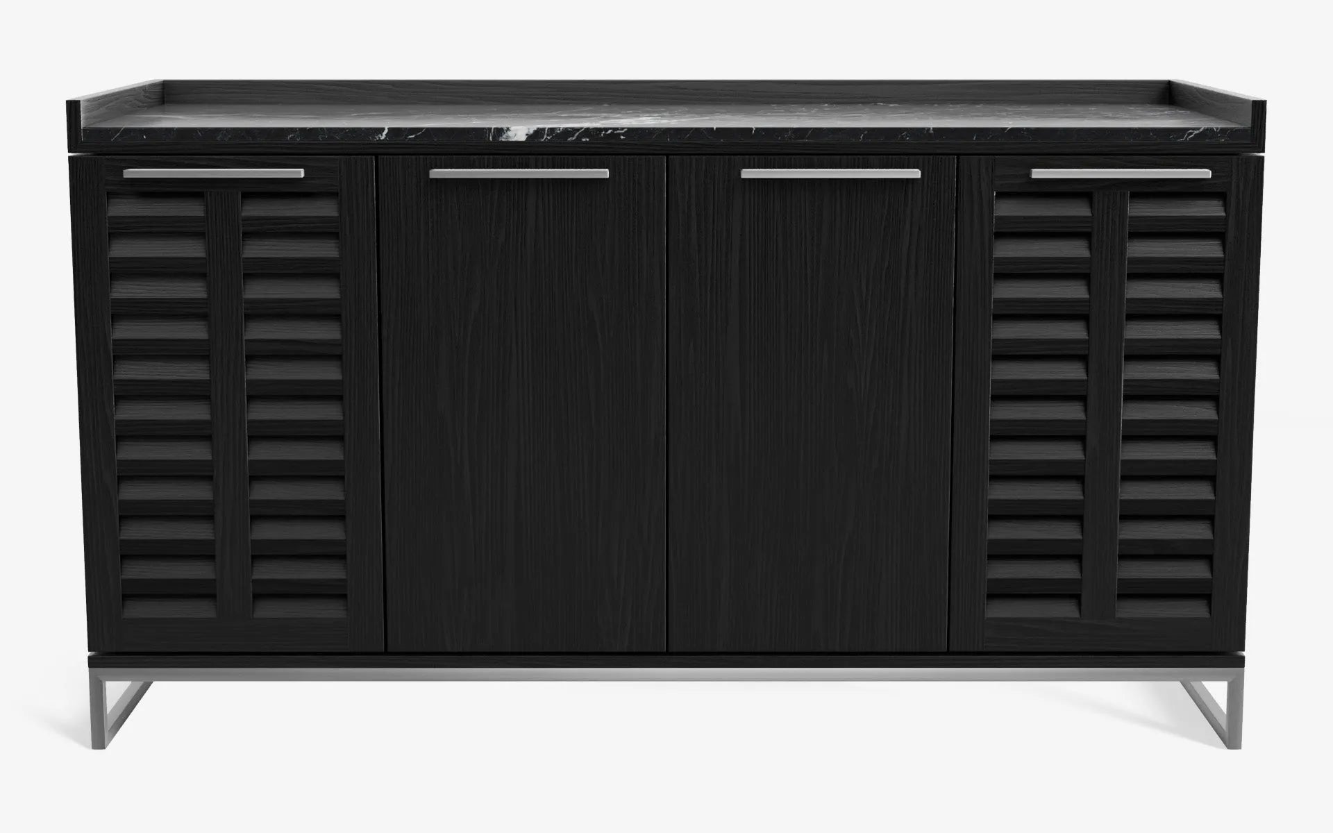 FAMED İçki Dolabı No:2 ALEXANDER BLACK Siyah Amerikan Cila Satine Krom | lagu