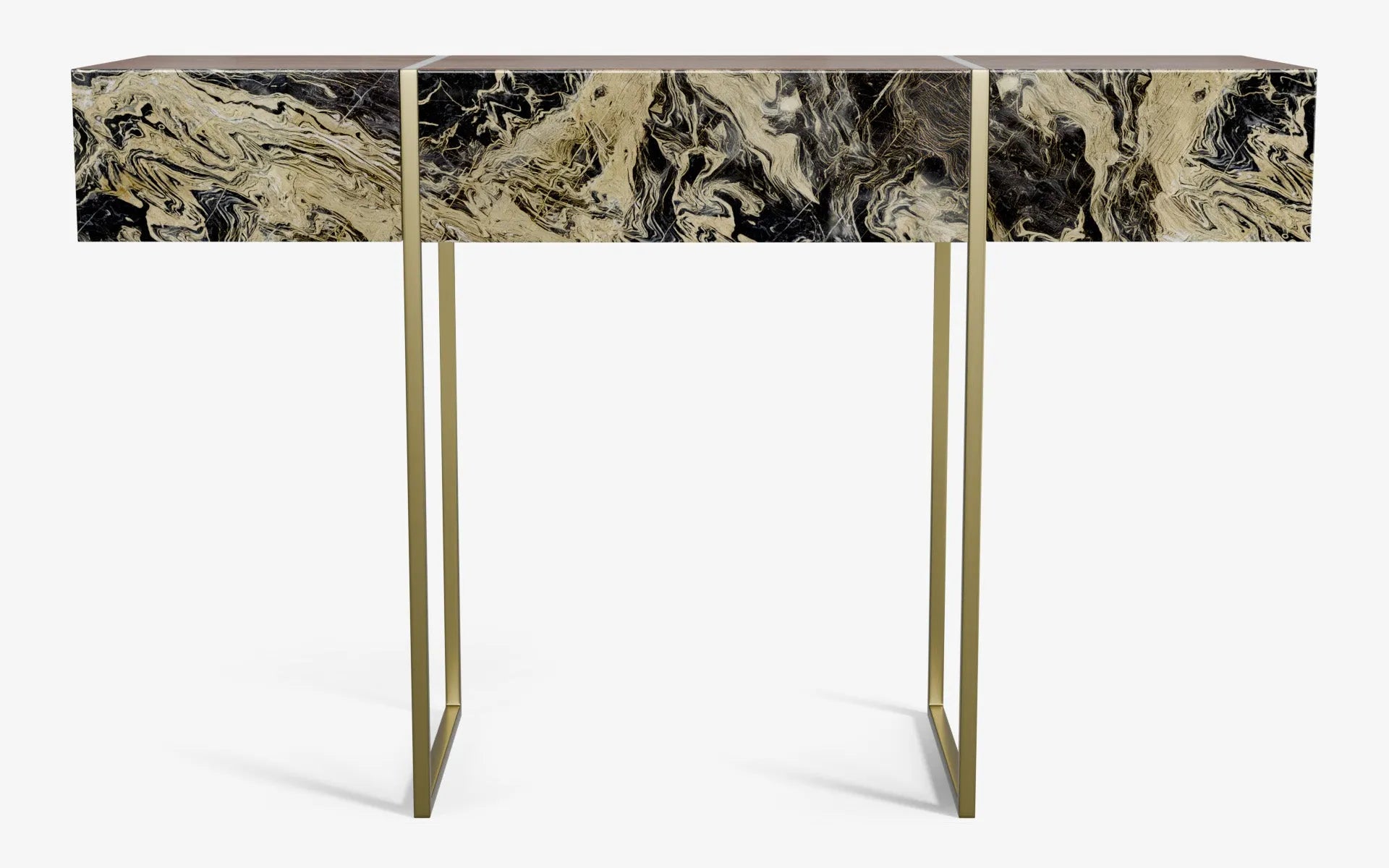 FAMED Dresuar Pirinç Kaplama Koyu Meşe Kaplama NERO LABRADOR GOLD | lagu