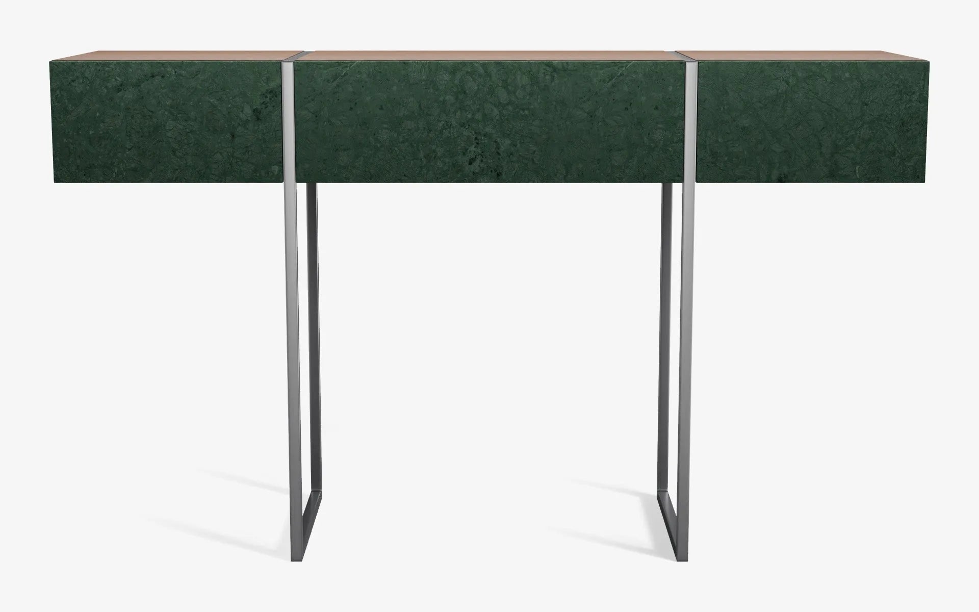 FAMED Makyaj Masası RAINFOREST Satine Krom Koyu Meşe Kaplama | lagu