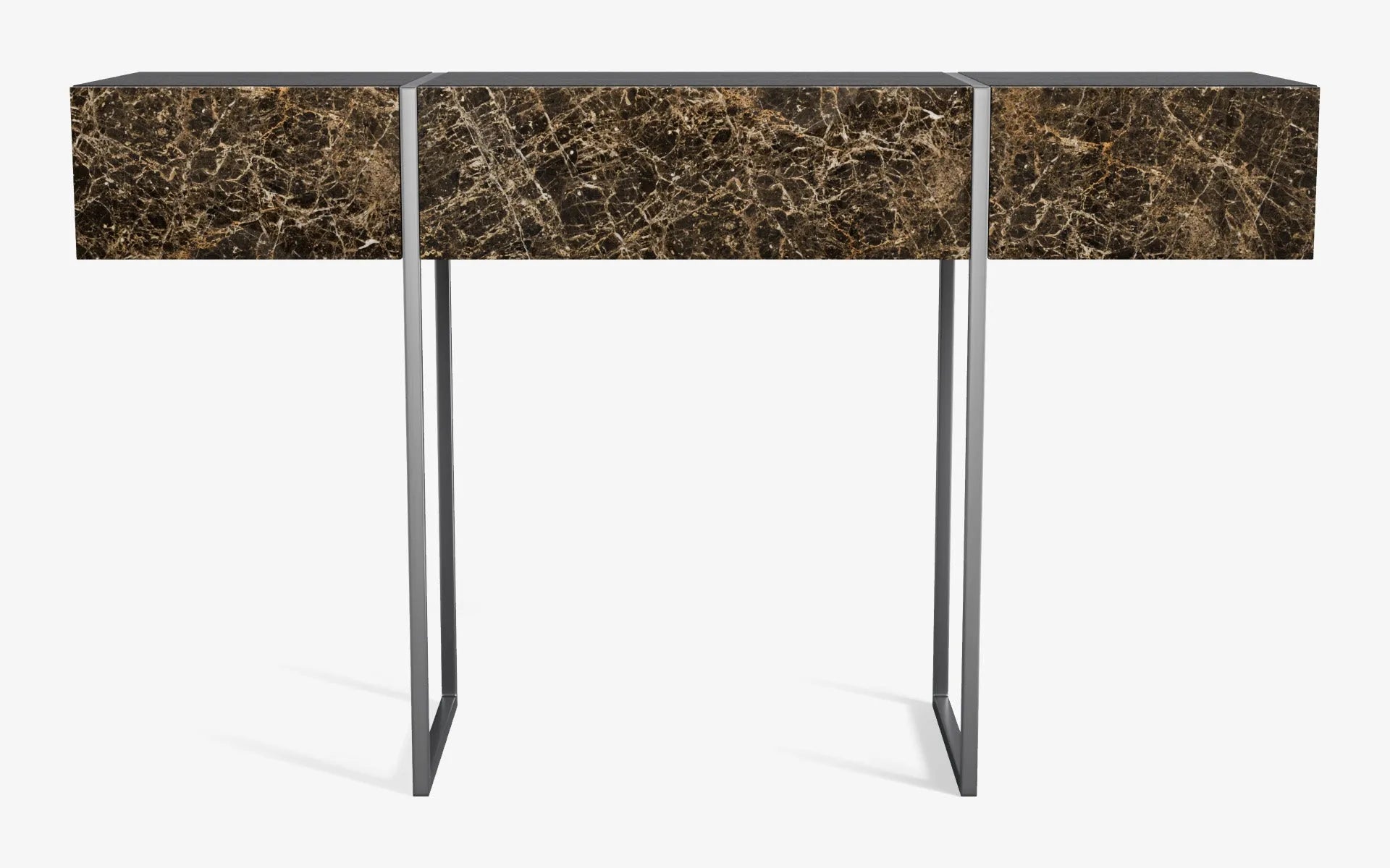 FAMED Makyaj Masası EMPERADOR DARK Satine Krom Siyah Amerikan Cila | lagu