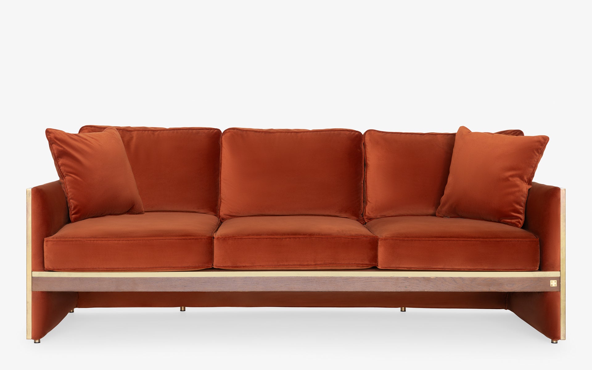 Famed Three Seater Sofa Orange