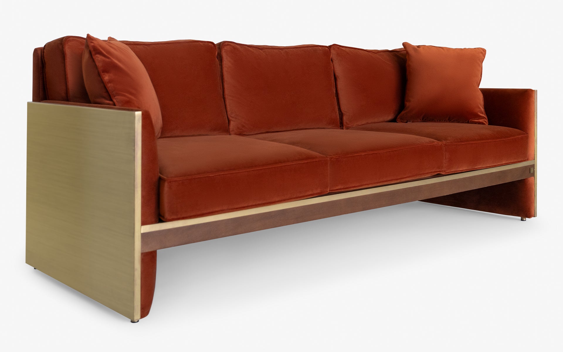 Famed Three Seater Sofa Orange