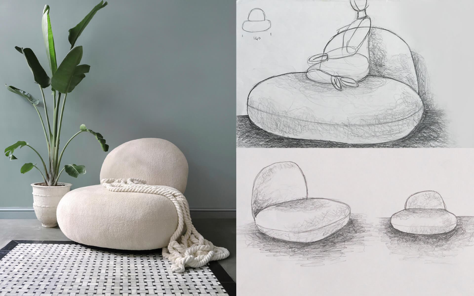 FUYU Tekli Koltuk Pembe