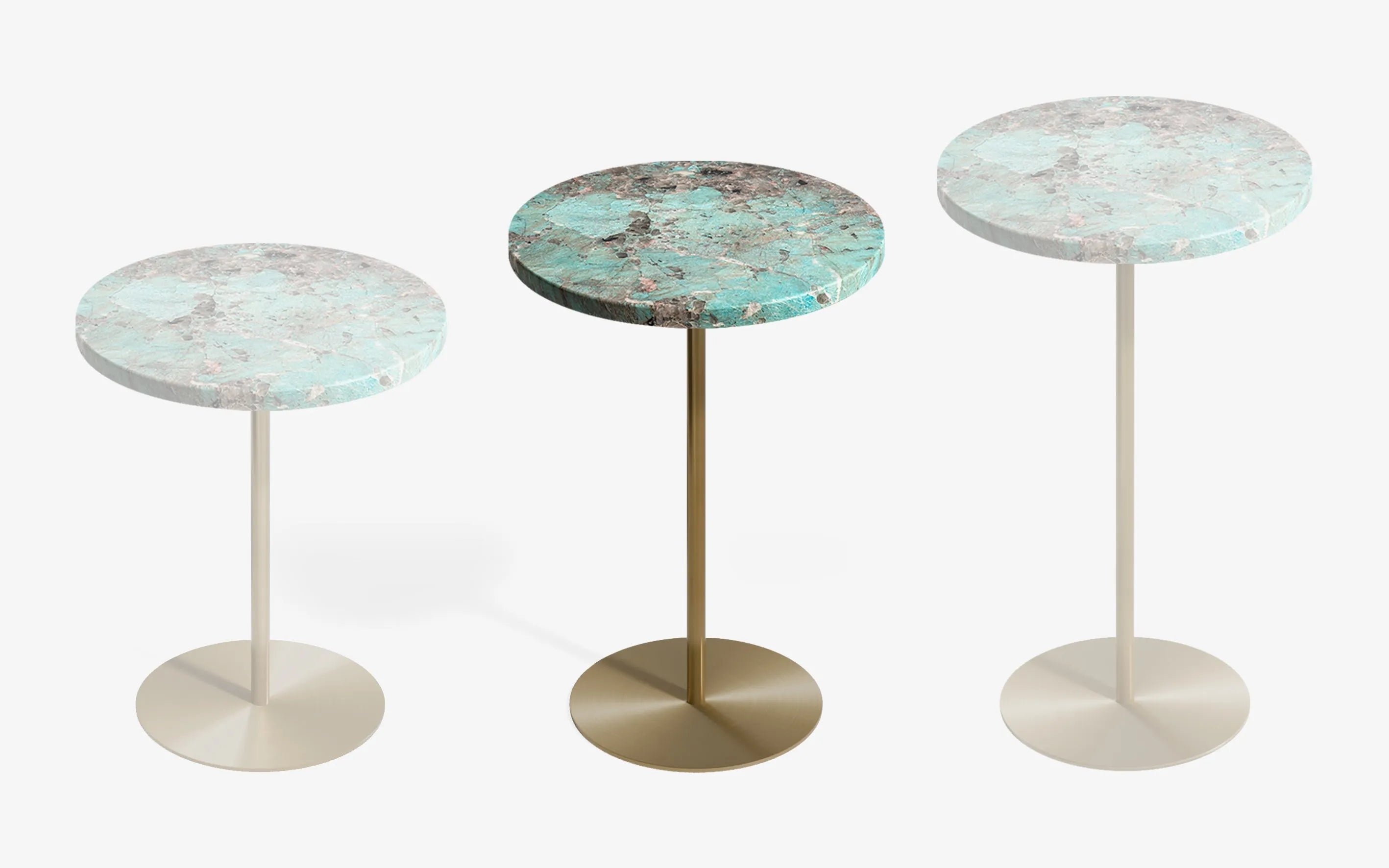 BASIC Yan Sehpa Limited Edition Amazonite Pirinç Kaplama 52 cm | lagu