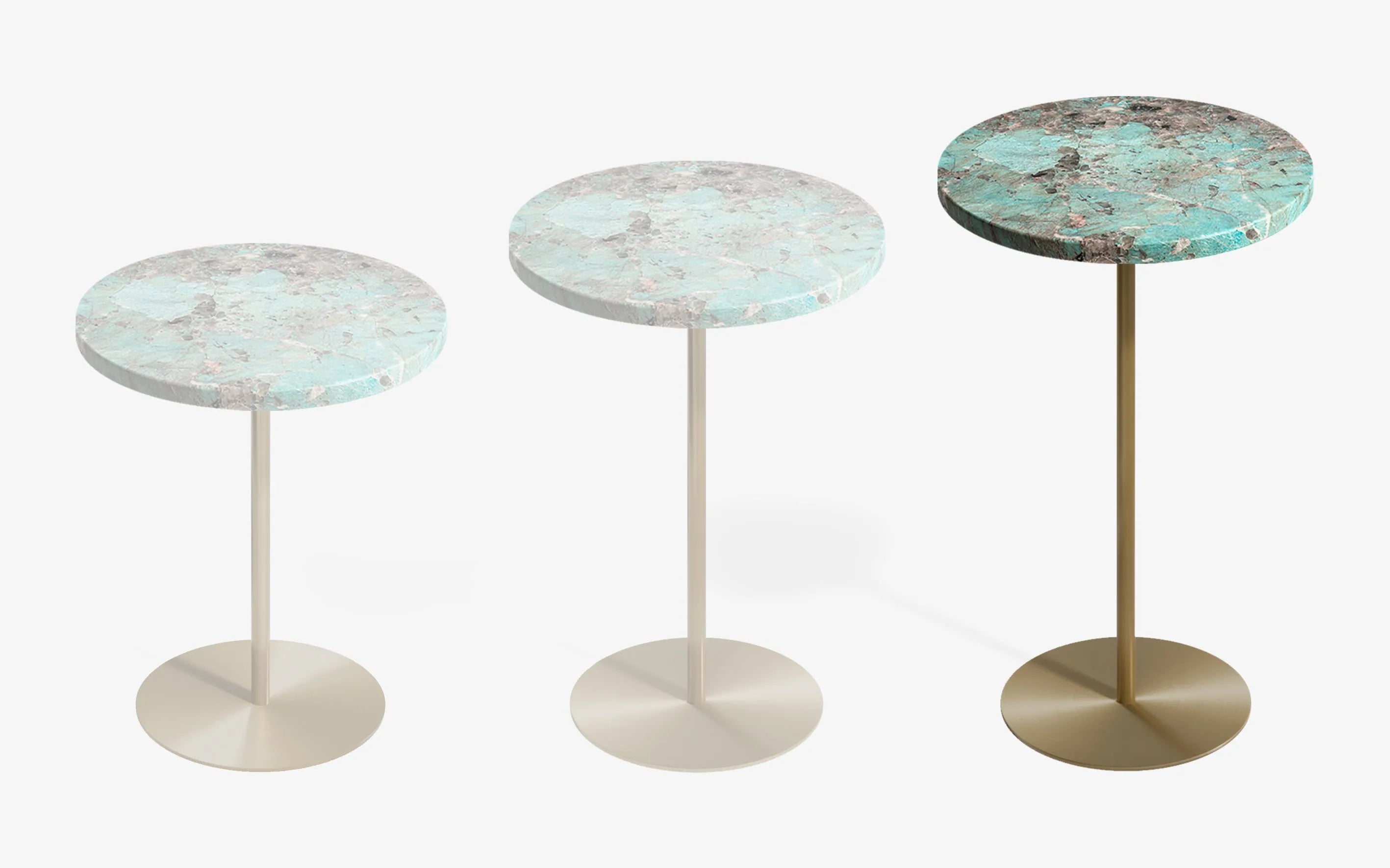 BASIC Yan Sehpa Limited Edition Amazonite Pirinç Kaplama 60 cm | lagu