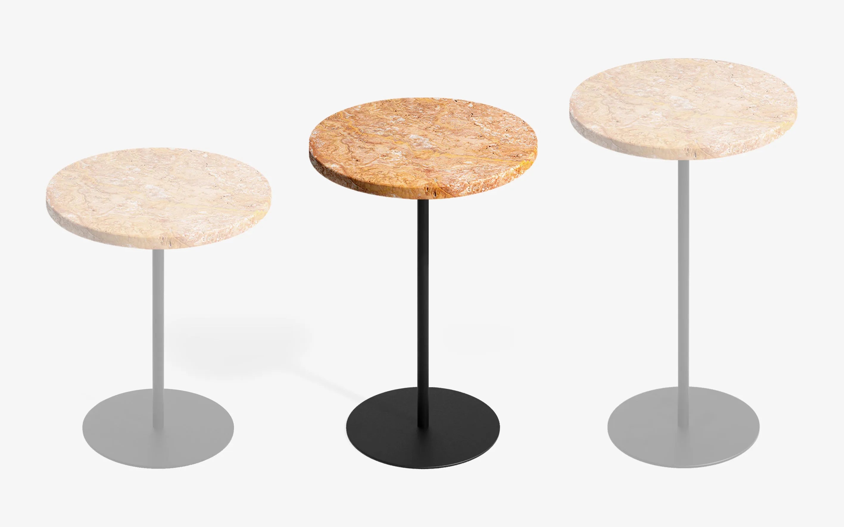 BASIC Yan Sehpa Limited Edition Golden Traverten Gofrato Siyah 52 cm | lagu