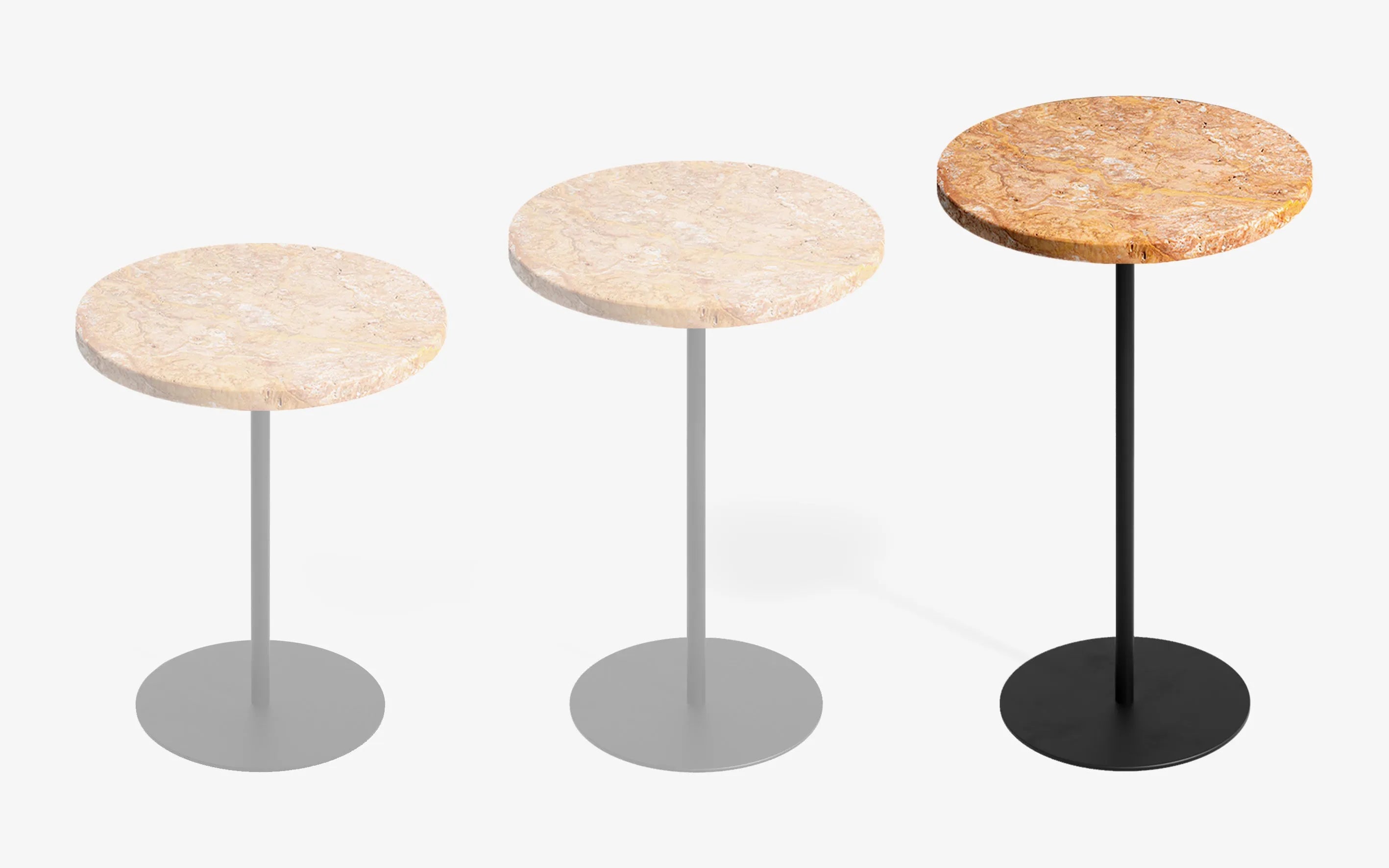 BASIC Yan Sehpa Limited Edition Golden Traverten Gofrato Siyah 60 cm | lagu