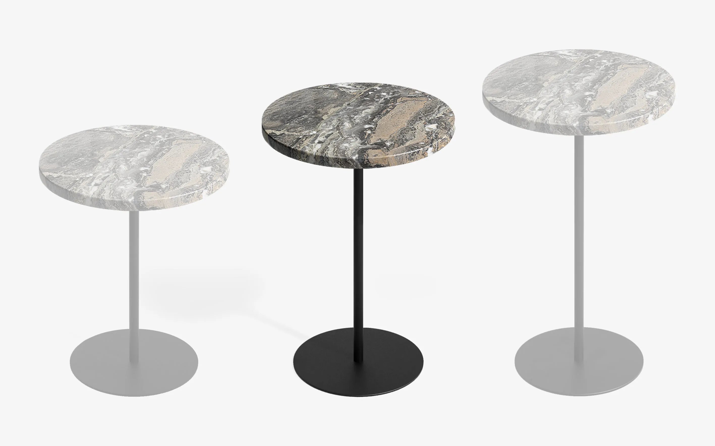 BASIC Yan Sehpa Limited Edition Grigio Caremel Gofrato Siyah 52 cm | lagu