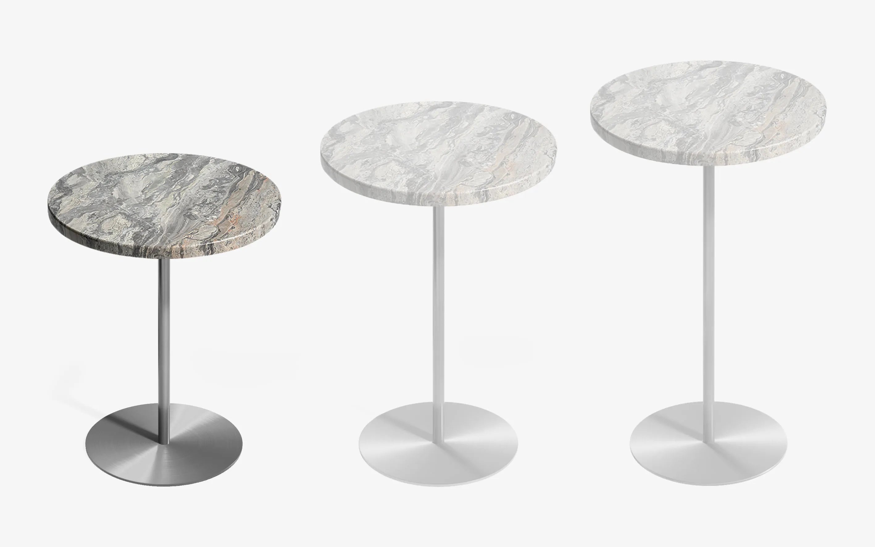 BASIC Yan Sehpa Limited Edition Grigio Orobico Satine Krom 44 cm | lagu