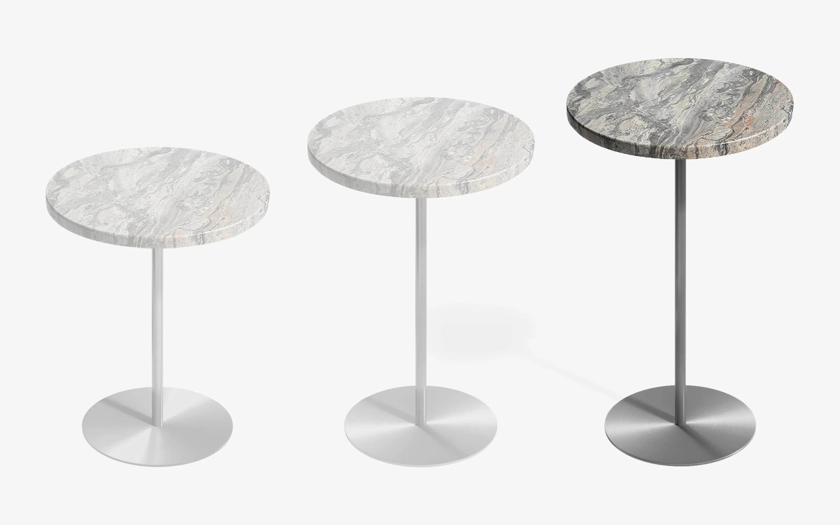 BASIC Yan Sehpa Limited Edition Grigio Orobico Satine Krom 60 cm | lagu