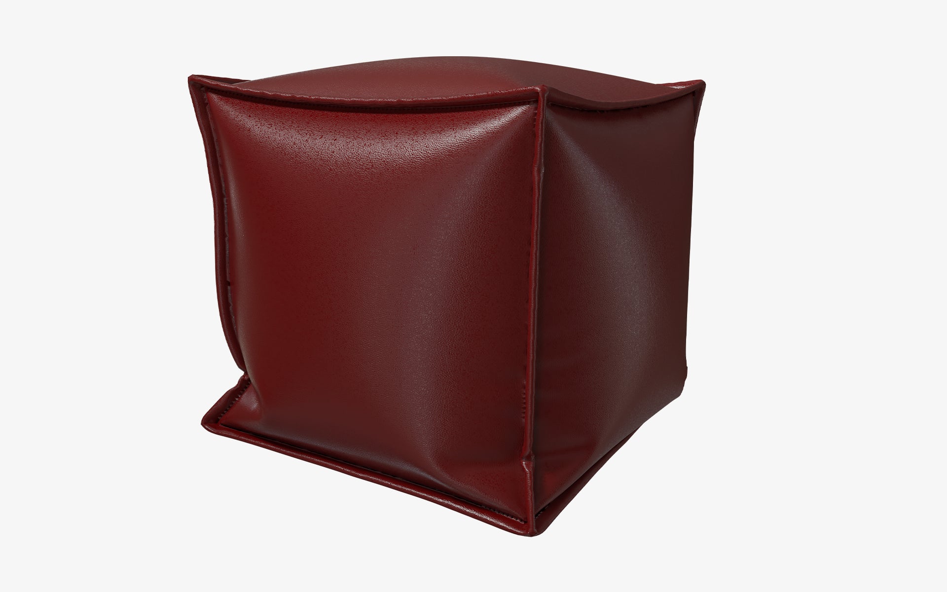 Natur Puff Leather Red