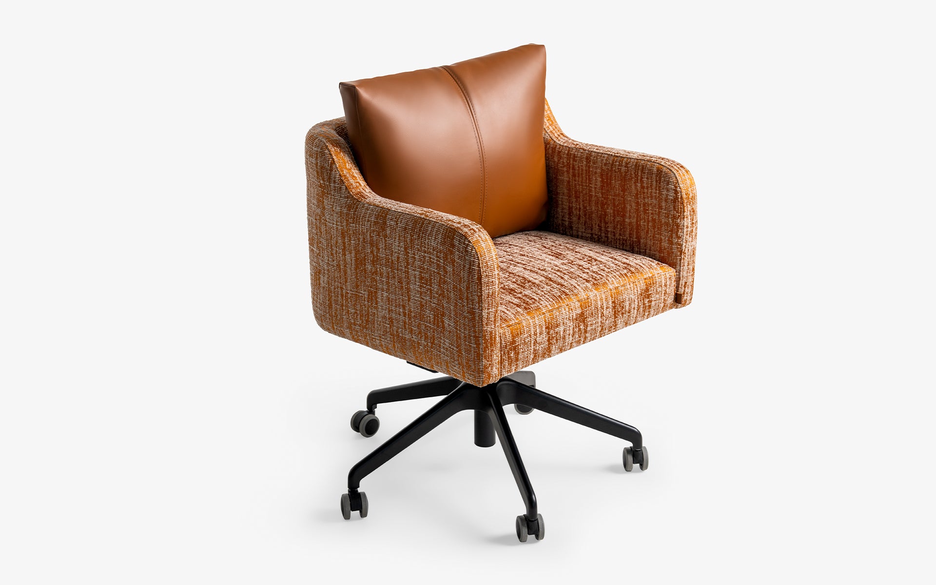 Papillonne Office Chair Orange With Wheels