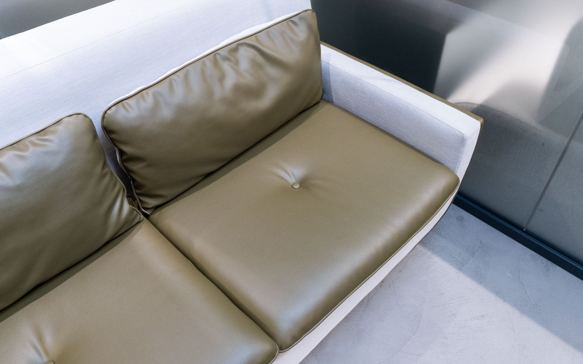 Up Two Seater Green Sofa (Display)