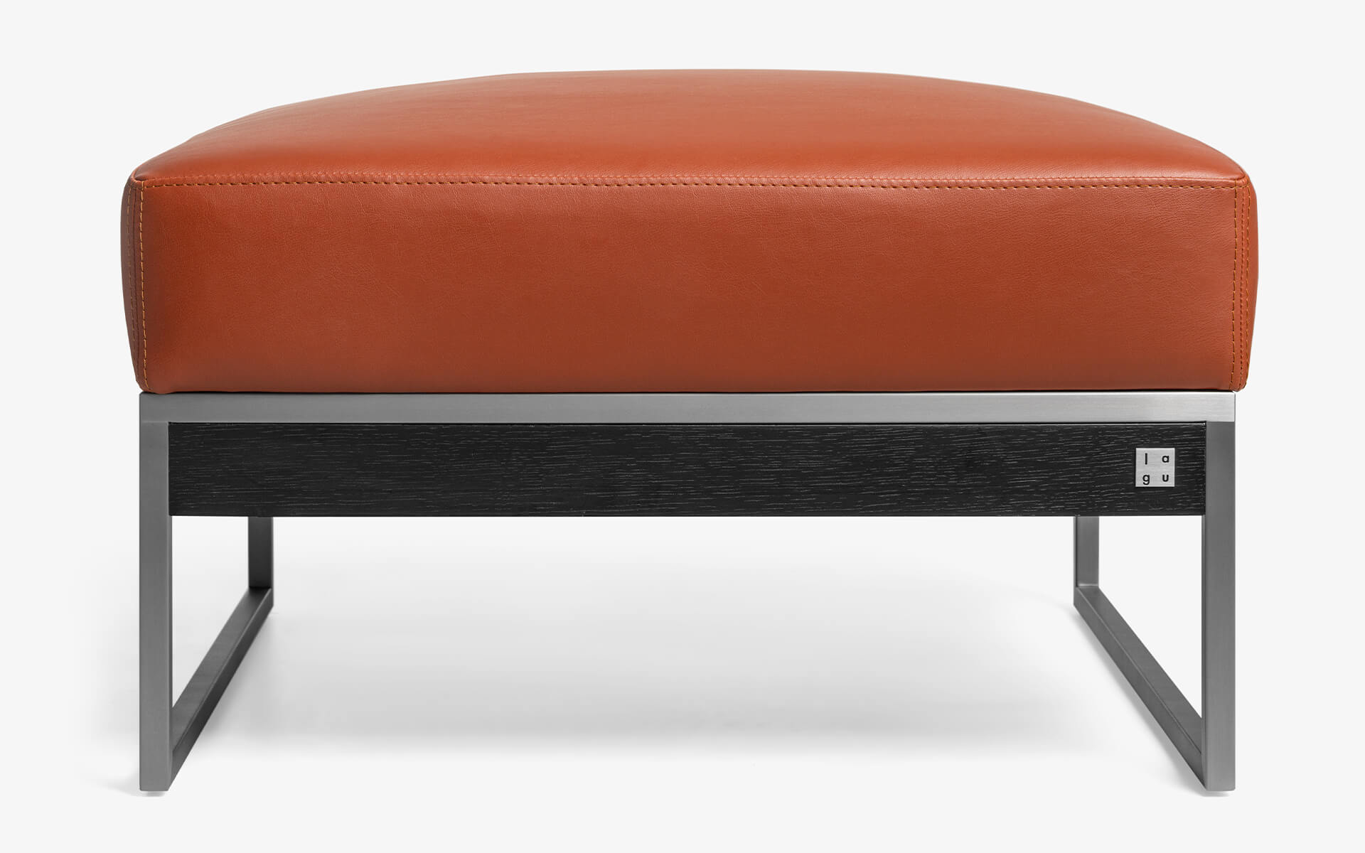 FAMED Puf Kahverengi Suni Deri Satine Krom Siyah Amerikan Cila | lagu