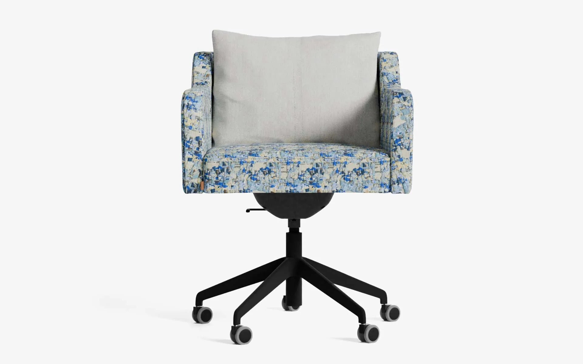 PAPILLONNE Ofis Sandalyesi Tekerlekli Mavi Kenzo Siyah Bej Buklet | lagu