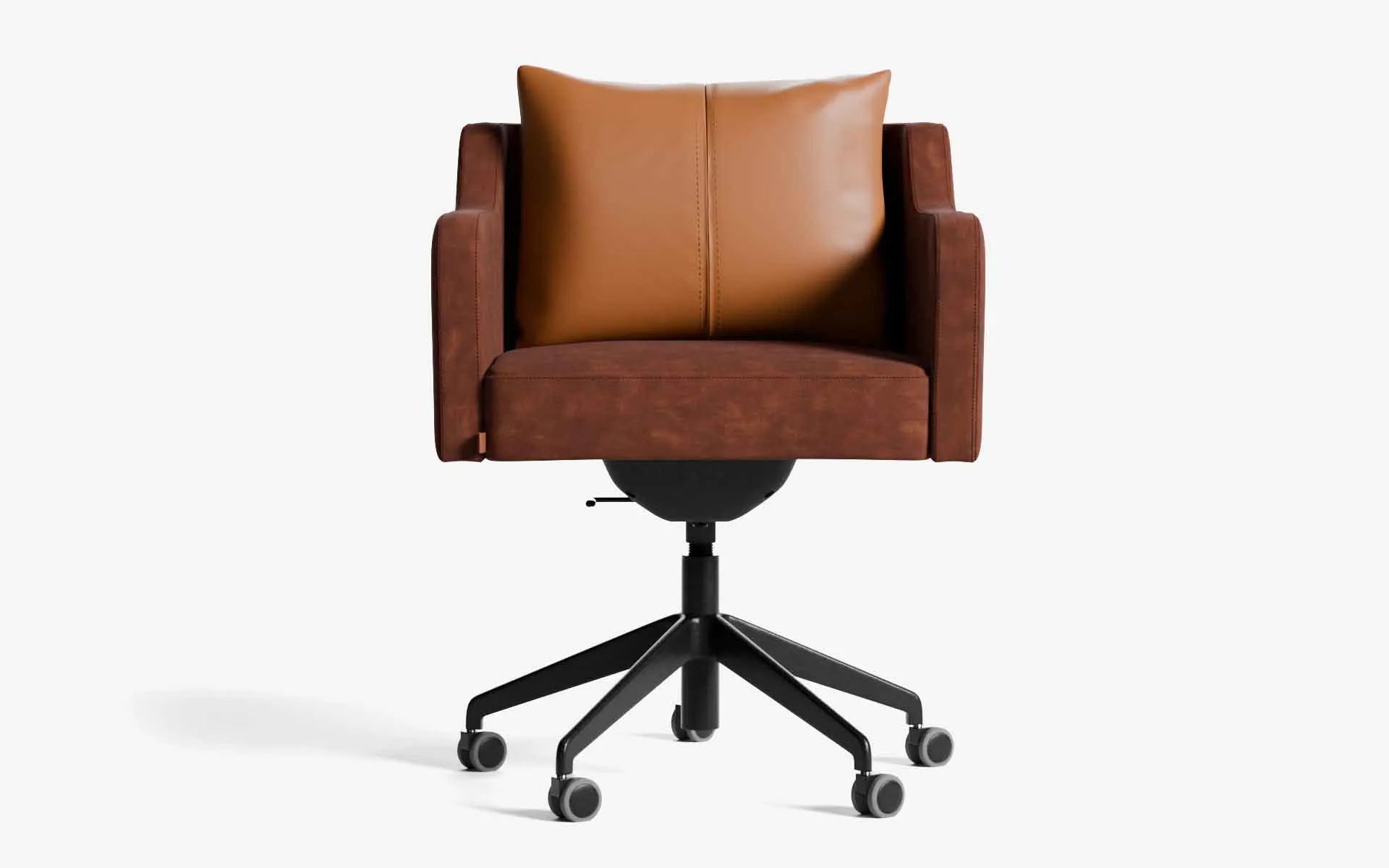 PAPILLONNE Ofis Sandalyesi Tekerlekli Turuncu Kadife Siyah Kahverengi Suni Deri | lagu