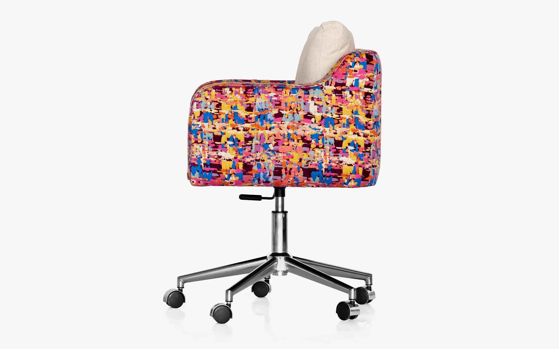 PAPILLONNE Tekerlekli Ofis Sandalyesi Pembe Kenzo - lagu.shop - Çalışma Sandalyesi