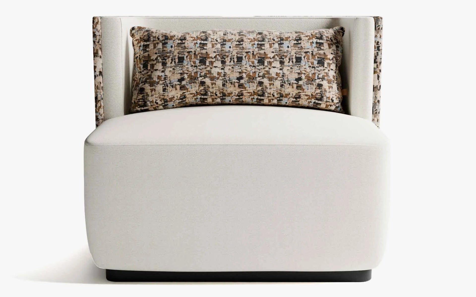 PAPILLONNE Tekli Koltuk / Berjer Bej Buklet Pastel Kenzo Gofrato Siyah | lagu