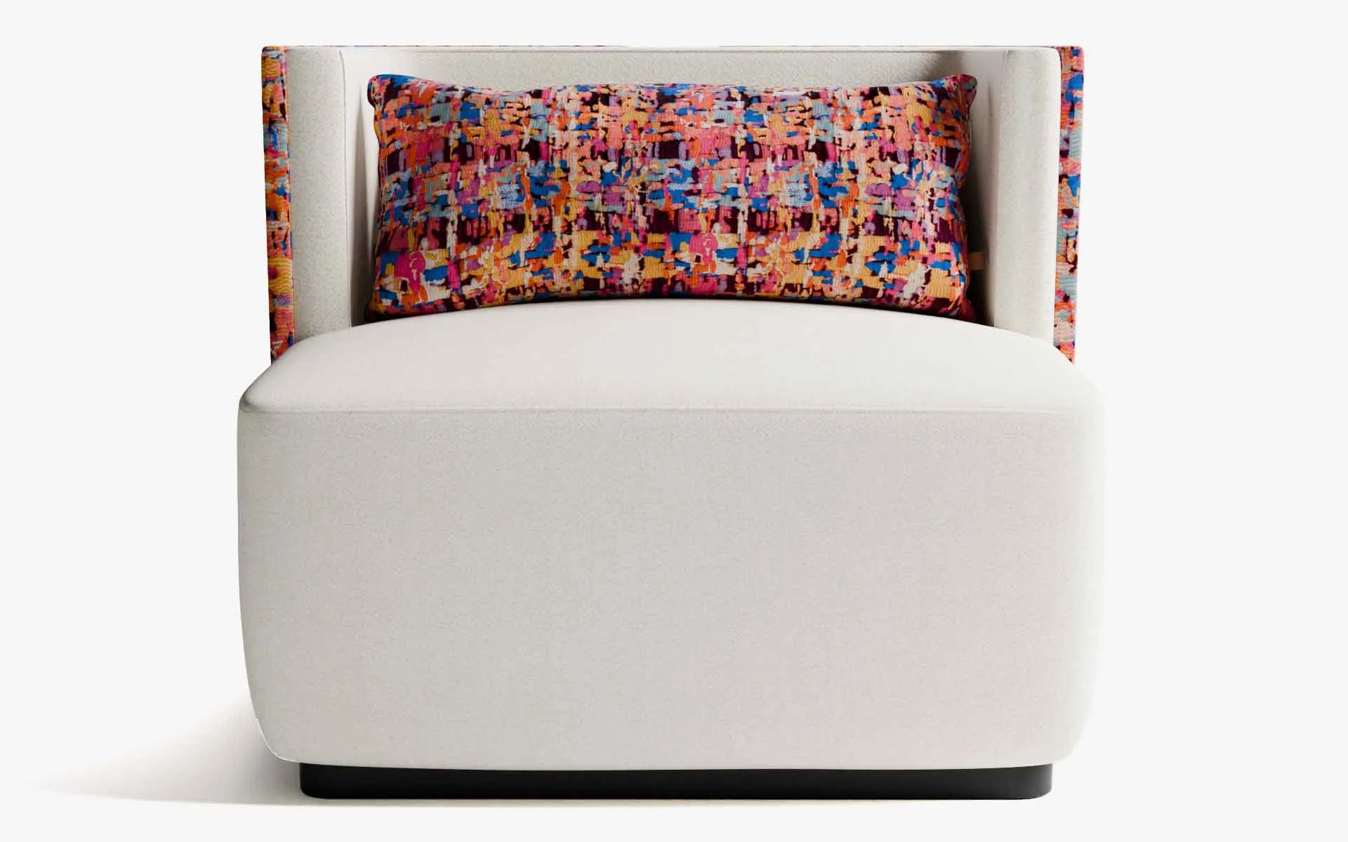 PAPILLONNE Tekli Koltuk / Berjer Bej Buklet Pembe Kenzo Gofrato Siyah | lagu