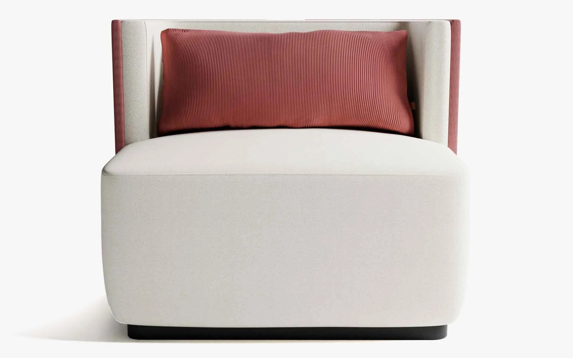 PAPILLONNE Tekli Koltuk / Berjer Bej Buklet Pembe Fitilli Gofrato Siyah | lagu