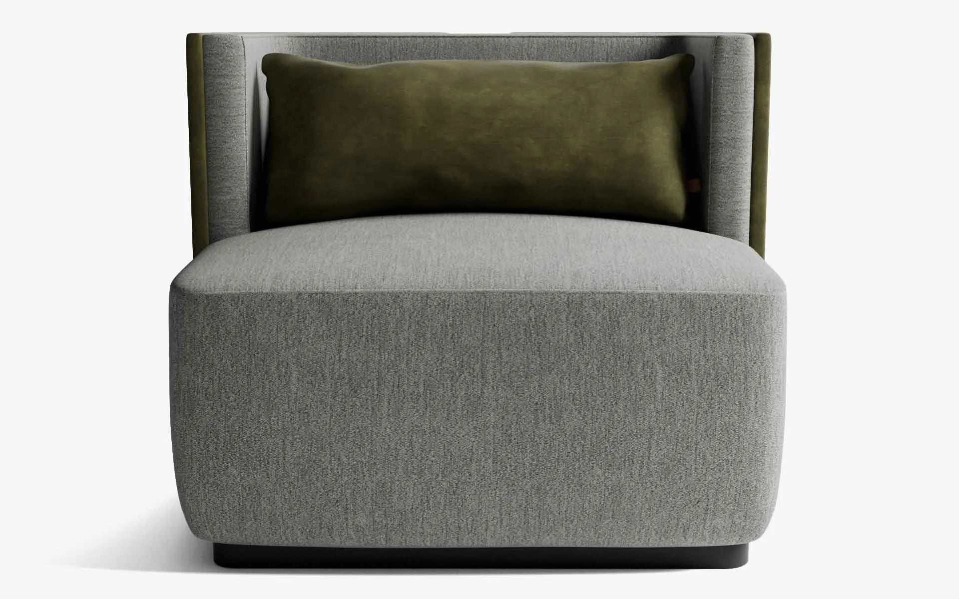 PAPILLONNE Tekli Koltuk / Berjer Gri Buklet Yeşil Kadife Gofrato Siyah | lagu