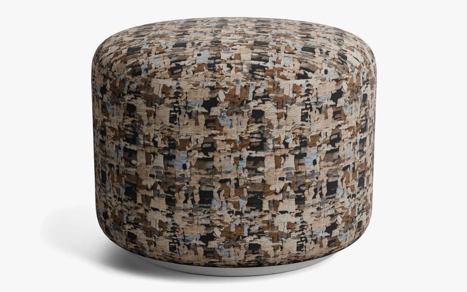 PAPILLONNE Puf Pastel Kenzo Metalik Boyalı Lake | lagu