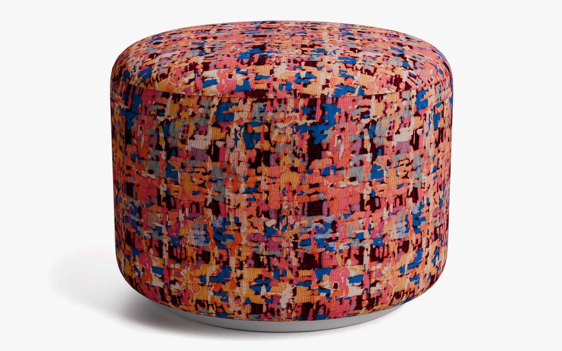 PAPILLONNE Puf Pembe Kenzo Metalik Boyalı Lake | lagu