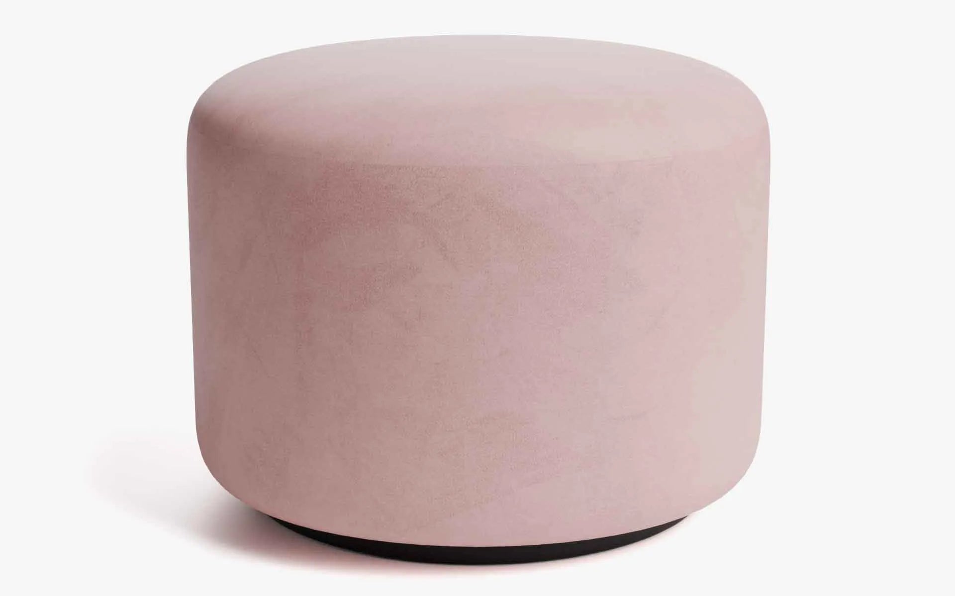 PAPILLONNE Puf Toz Pembe Kadife Siyah Boyalı Lake | lagu