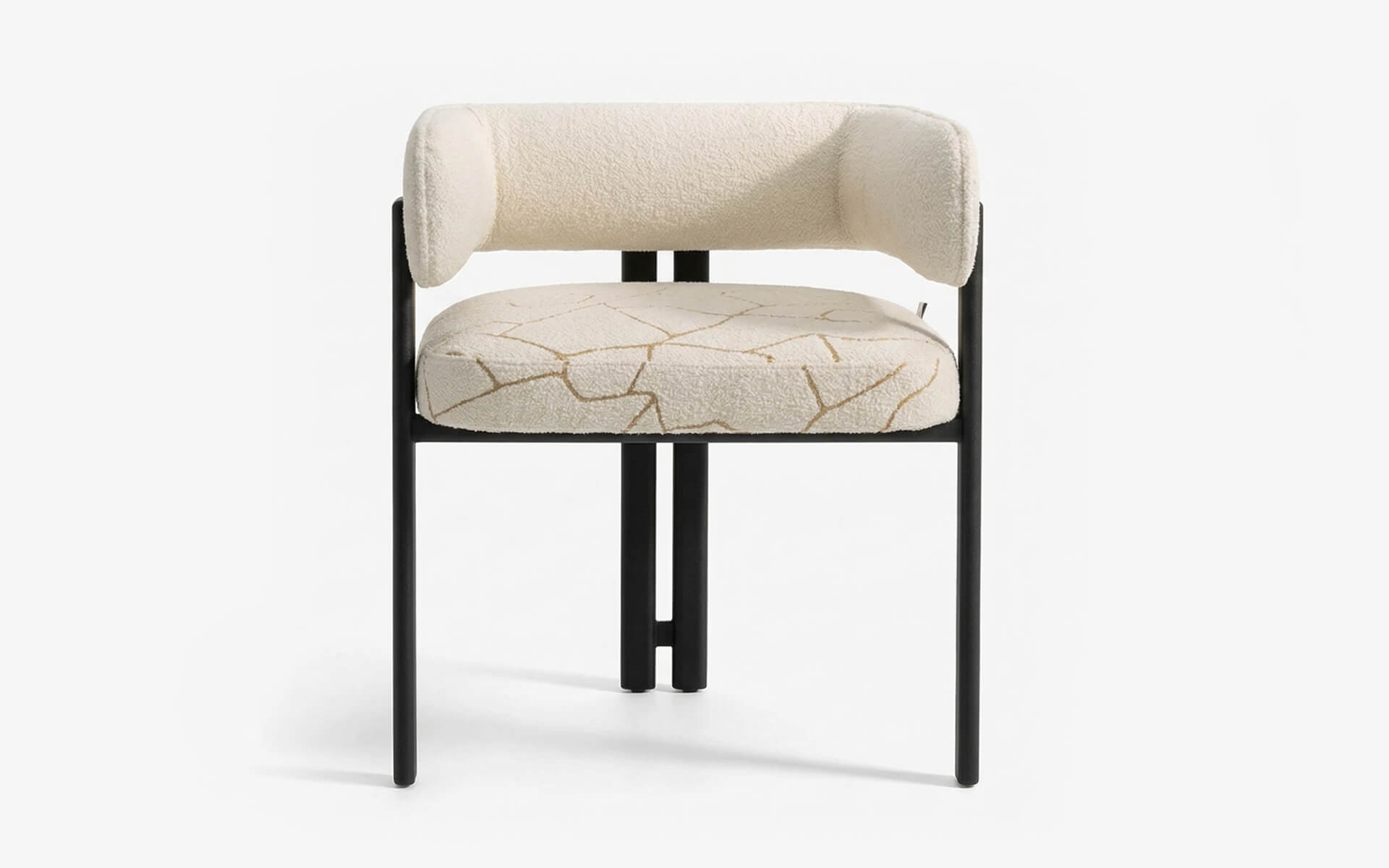 SUİ Sandalye Bej Desenli 2 Gofrato Siyah | lagu