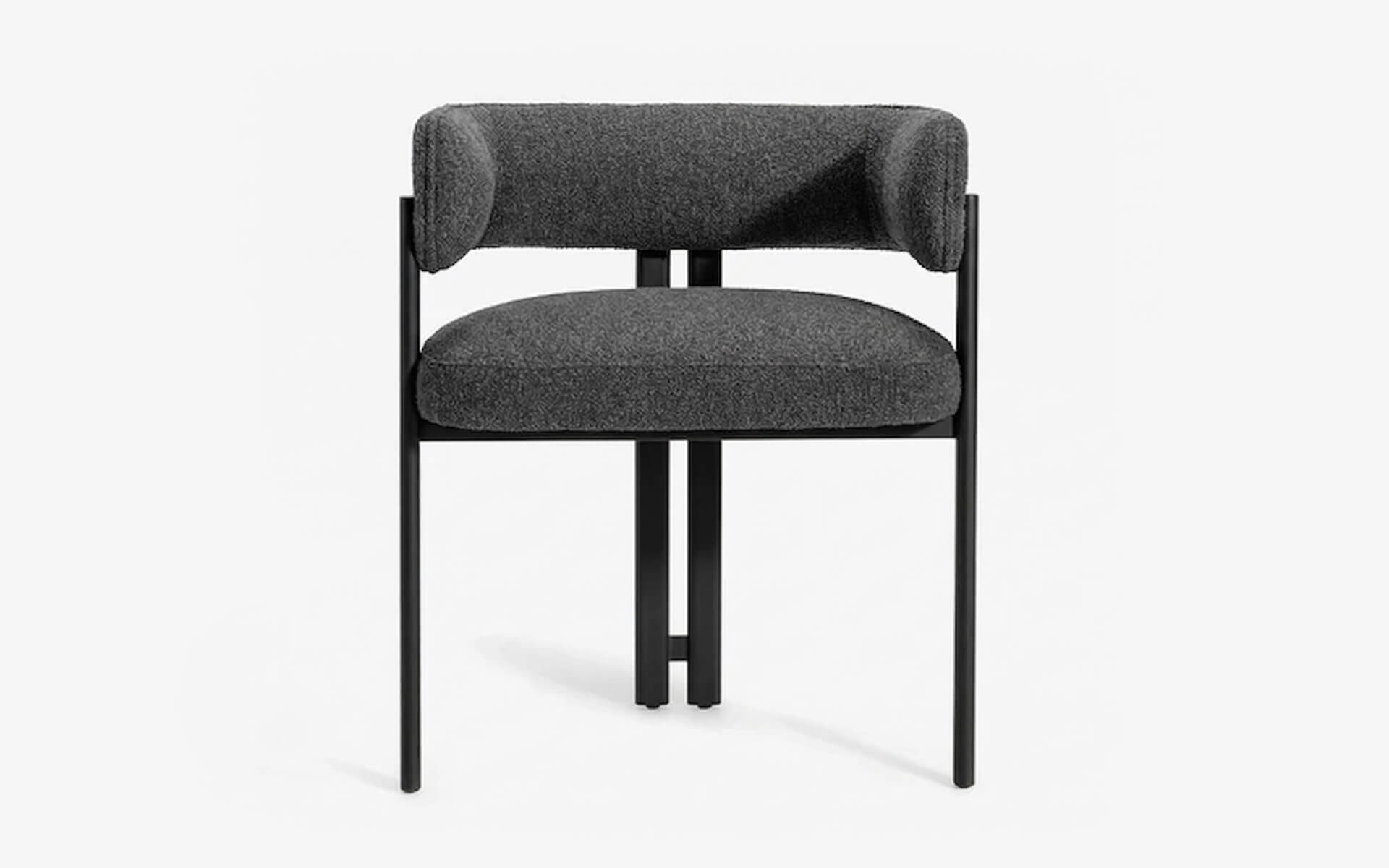 SUİ Sandalye Gri Buklet Gofrato Siyah | lagu