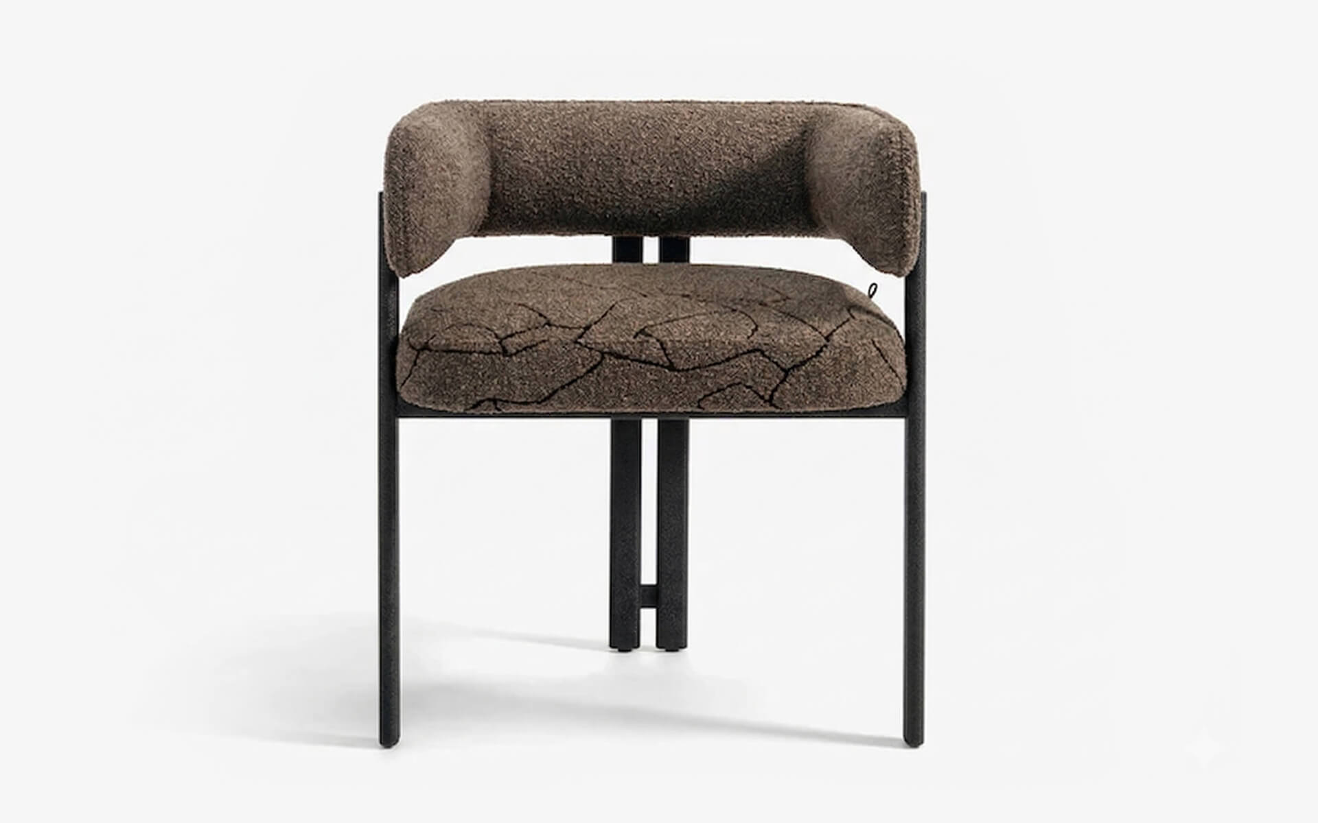 SUİ Sandalye Kahverengi Desenli Gofrato Siyah | lagu