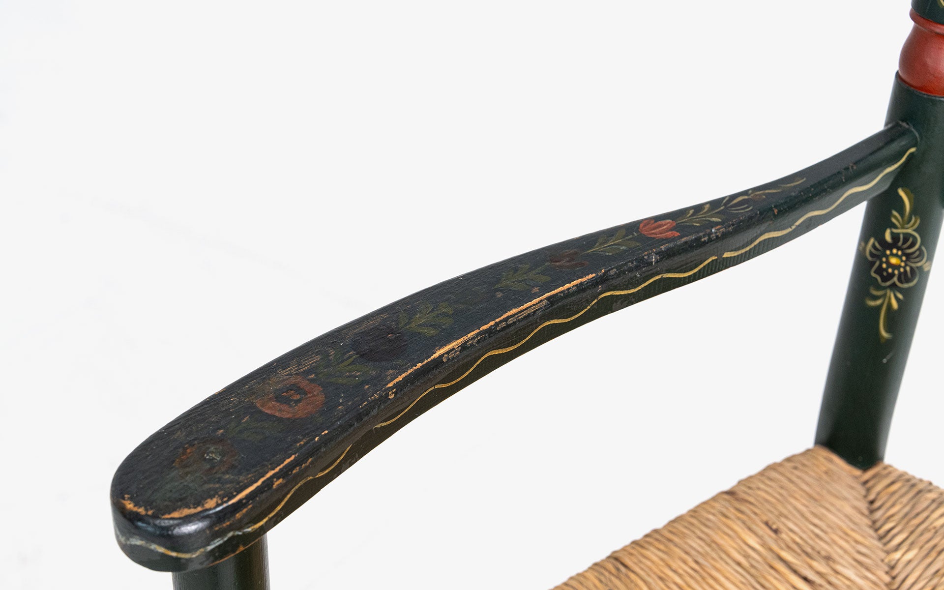 Hindeloopen Süslemeli Kolçaklı Hasır Sandalye Seti | s e l e c t i o n