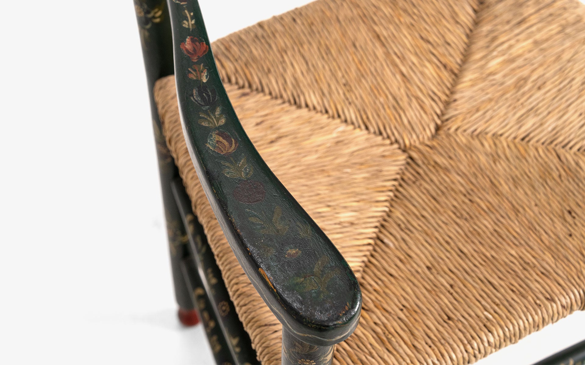 Hindeloopen Süslemeli Kolçaklı Hasır Sandalye Seti | s e l e c t i o n