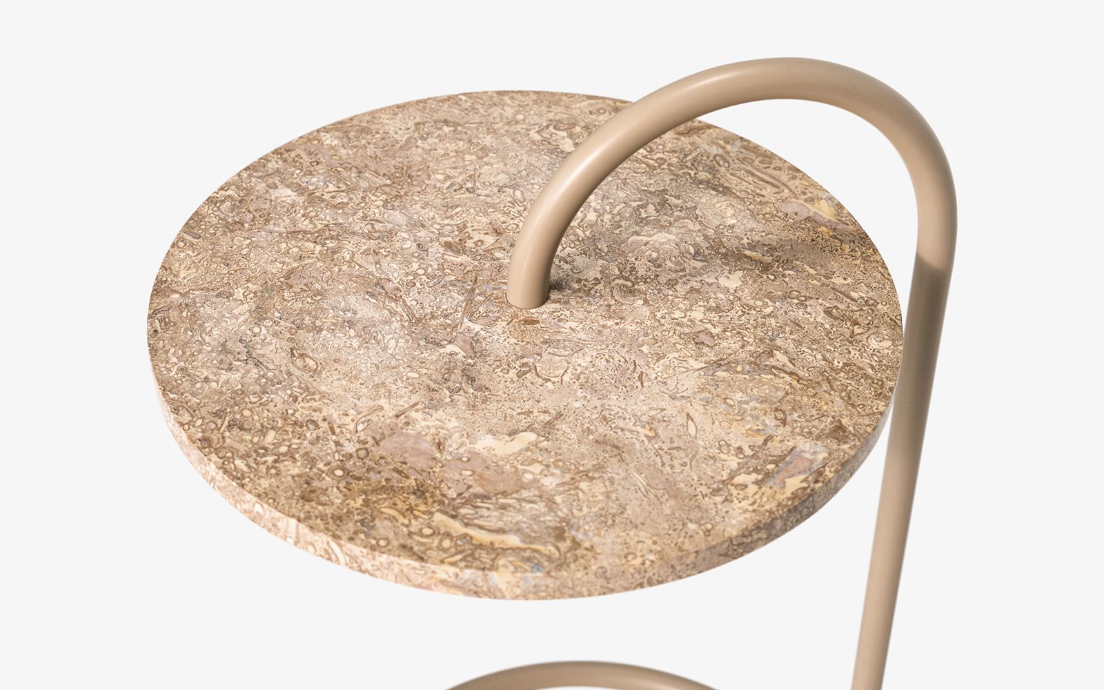 Yumi Side Table Beige Travertine