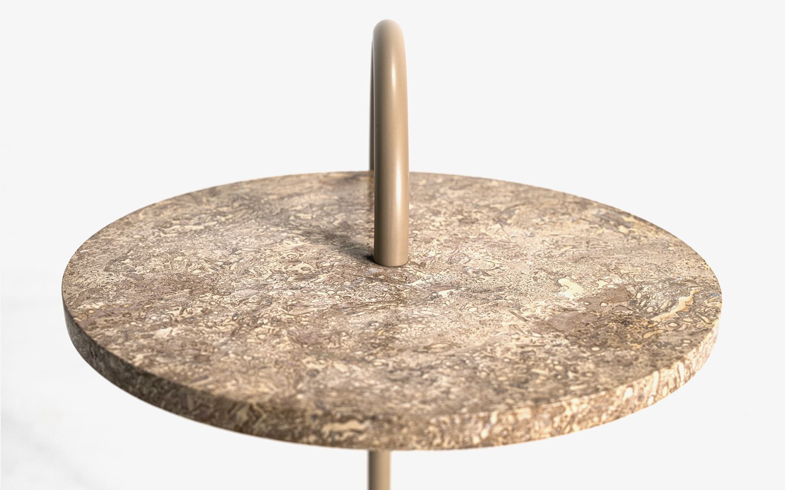 Yumi Side Table Beige Travertine